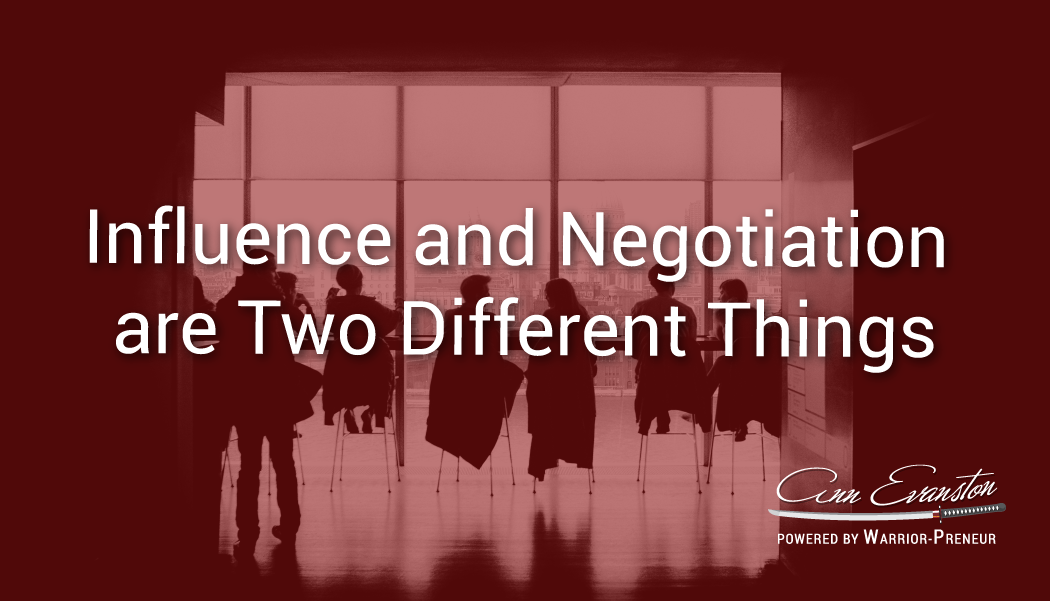 Influence and Negotiation are Two Different Things